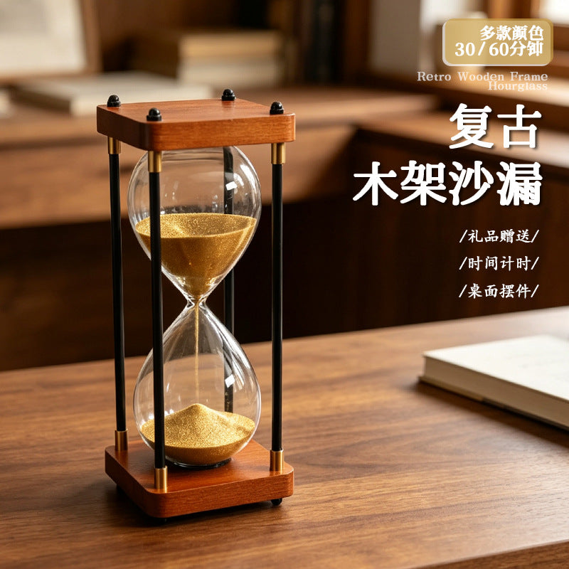 Glass Hourglass Timer 30/60 Minutes Creative Vintage Desktop Decor Gift