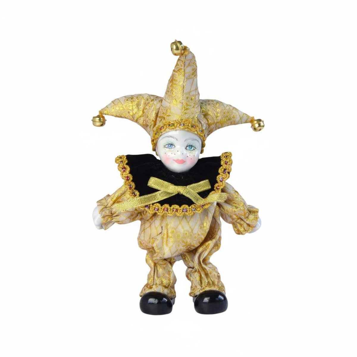 Gift Jester Figurine Polished Surface Clown Doll Statue Stable Base for Collectors, Shelf, Desk
