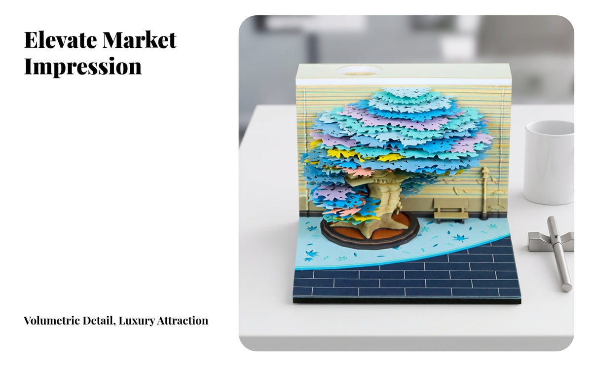 Handmade 3D Paper Memo Pad