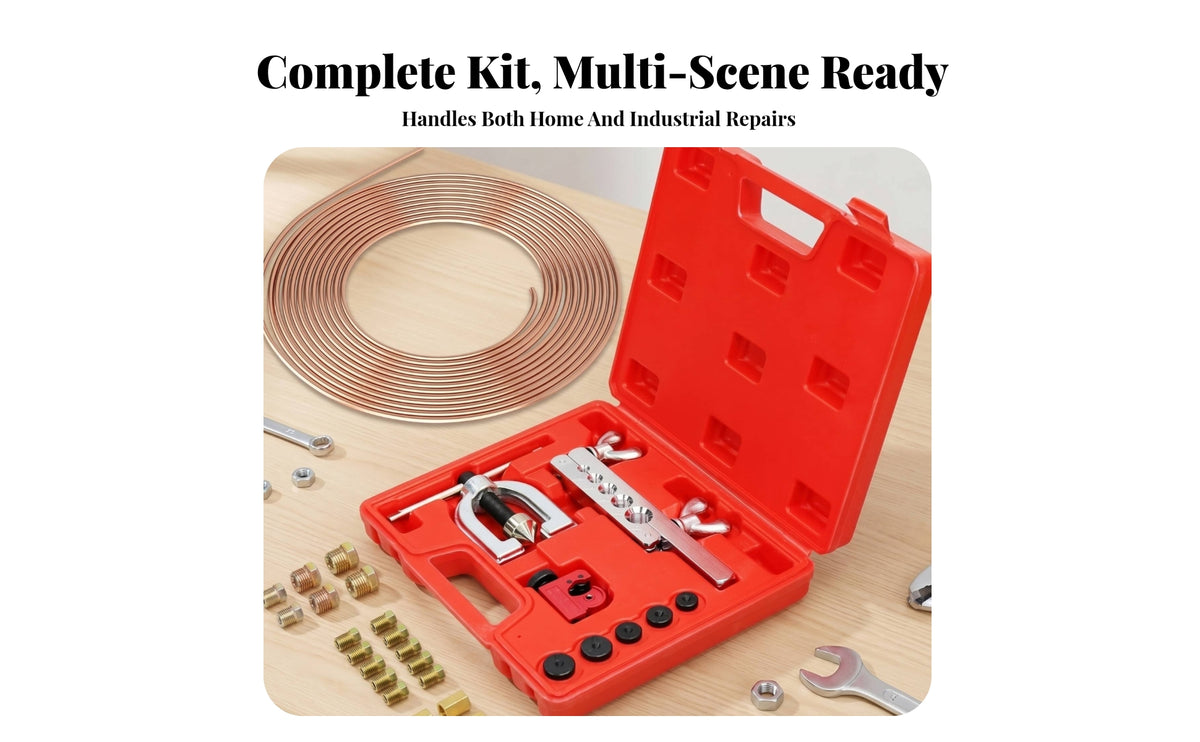 Tube Expansion Tool Kit Flaring Tool Set Recessed Compartments Top Handle