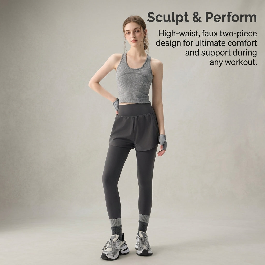 Gym Leggings for Women High Waist with Pocket for Running, Quick Dry Nylon Spandex Plus Size Pilates Clothes for Anti Cellulite