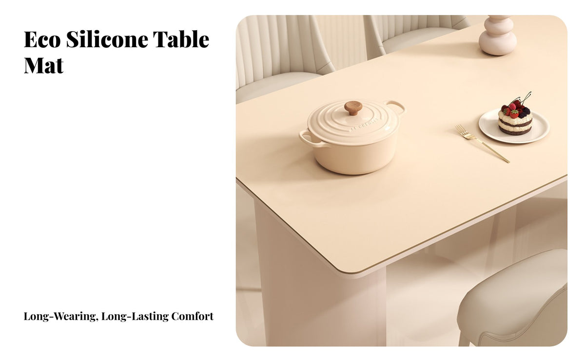 Oil-Proof Silicone Table Mat Easy to Clean Heat Resistant Table Protector Odorless Waterproof Tablecloth Food Grade for Families, Homeowners, Office Workers, Kitchen, Living Room