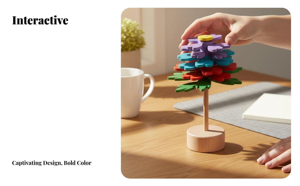 Rotating Twirling Confection Illusion Toy Soothing Visuals Spiral Twirling Confection Toy Artistic Design Rotating Wooden Art Piece for Adults