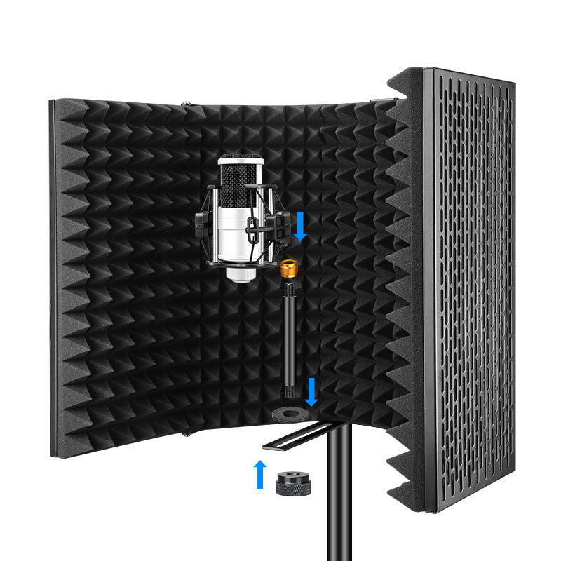 Microphone Isolation Shield Soundproof Panel for Condenser Microphone