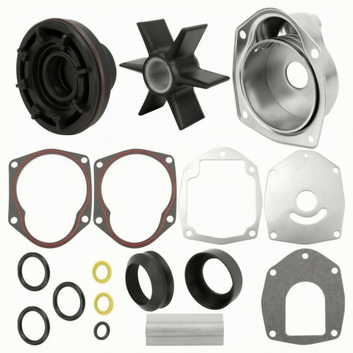 Water Pump Repair Kit Marine Water Pump Kit with Housing Outboard Stern Drive for Boat Owners, Engine Maintenance