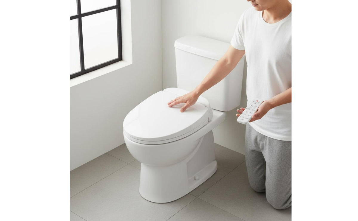 Wireless Control Electric Bidet Seat Automatic Cleaning Warm Water Bidet Night Light Bathroom Fixture Kids Mode