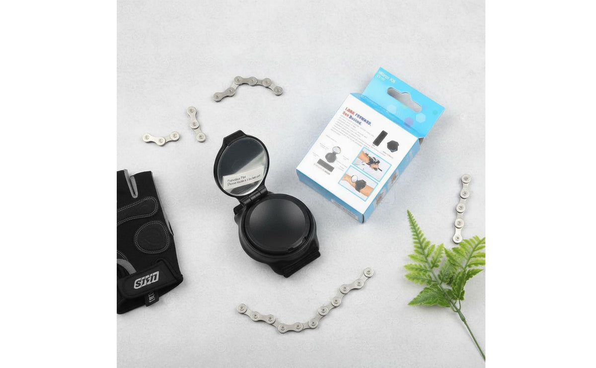 Hands-Unrestricted 360 Rotating Wrist Mirror Lightweight and Compact Wristband Cycle Mirror Breathable Strap Sturdy Construction for Cyclists, Commuters, City Commuting