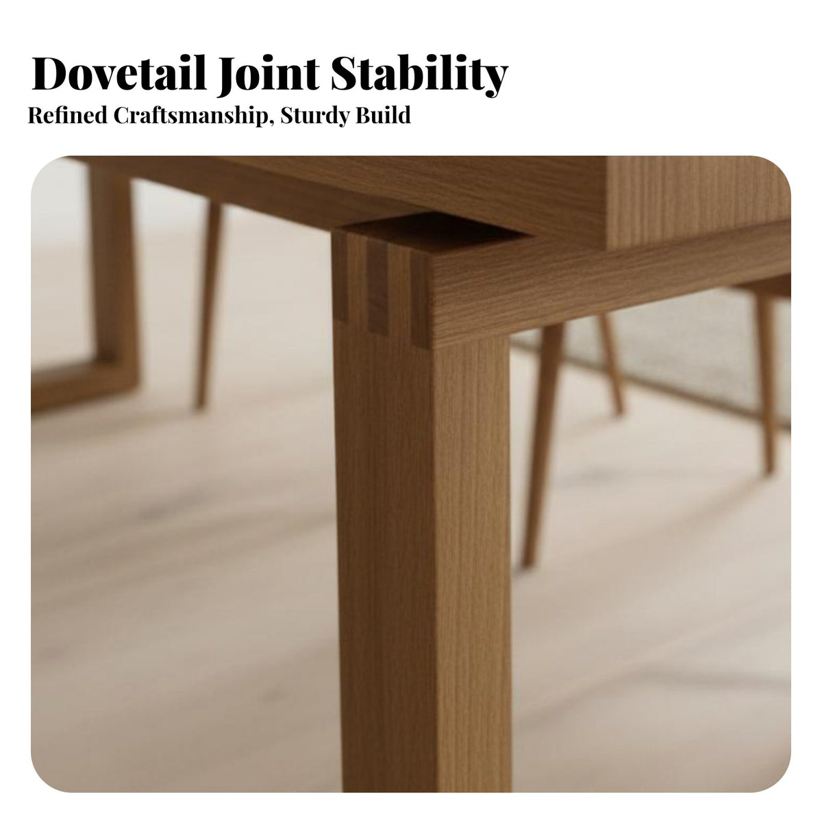 Long Wooden Slab Table Nordic design Rectangular Dinner Surface Minimalist Design Kitchen Island for Families, Dining Room, morning meal area, Restaurant