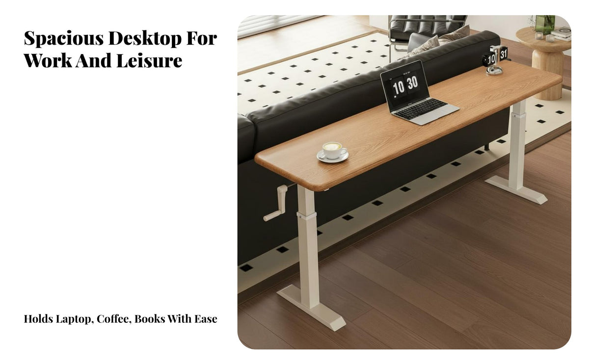 Electric Height Adjustable Desk Space Saving Electric Standing Desk Ergonomic Design Electrically Operated Rising Table for Students