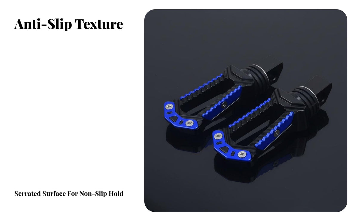 Rear Foot Pegs CNC Machined Motorcycle Footrests Aluminum Alloy Foot Pegs for Motorcyclists