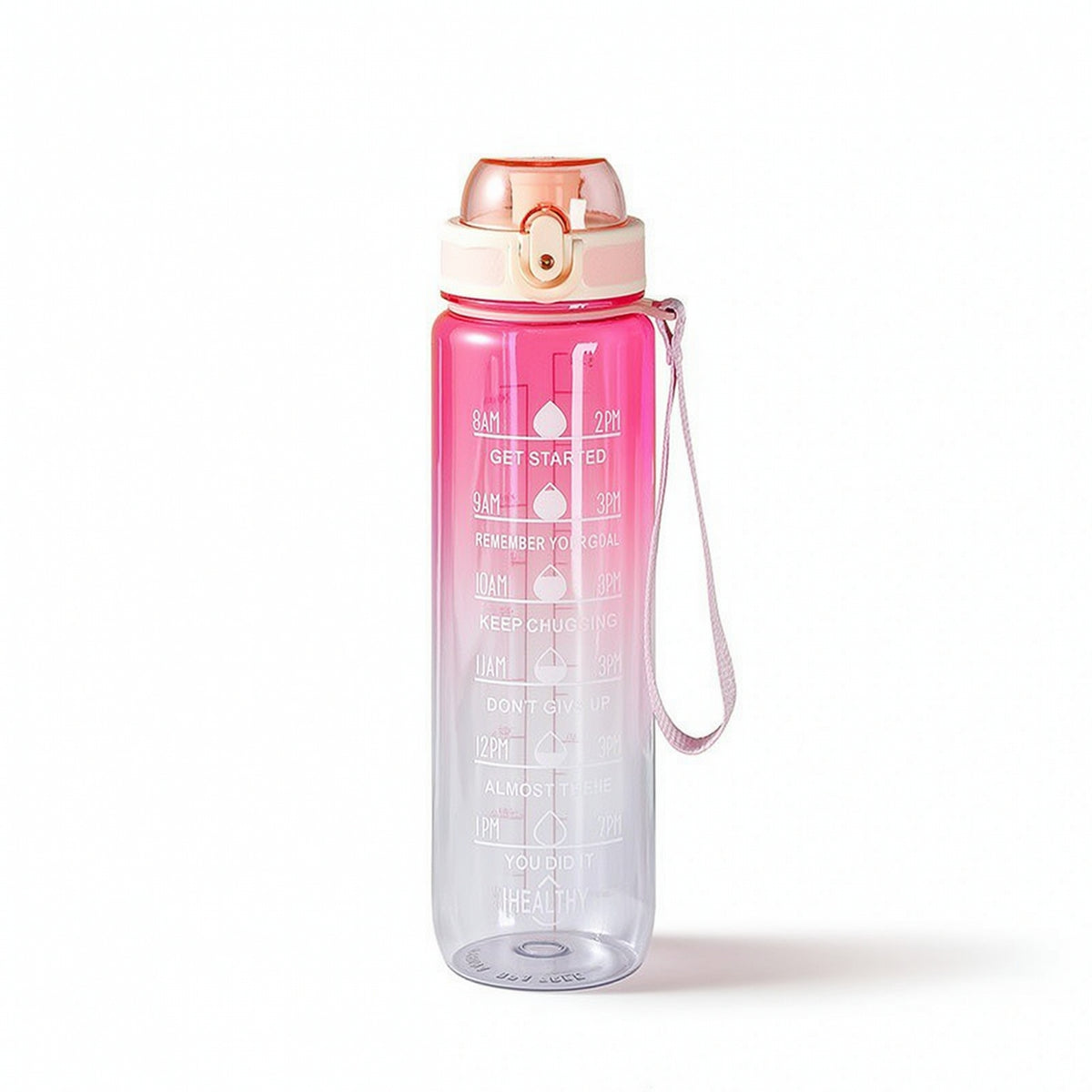 1L Transparent Gradient Space Cup Large Capacity Sports Water Bottle