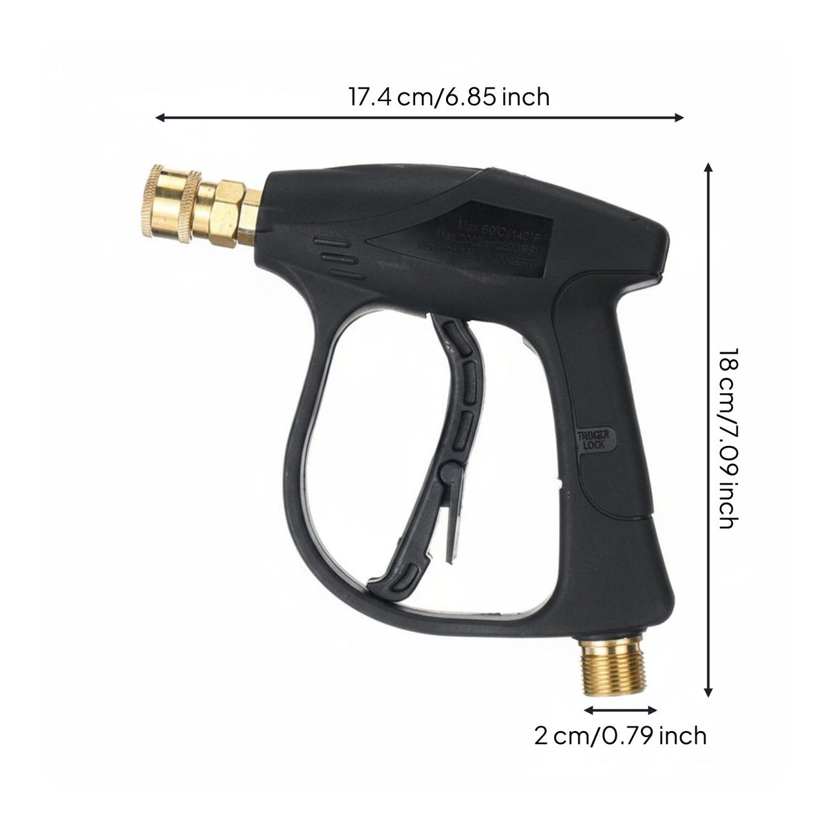 1/4 Inch Quick Connect High Pressure Water Compact Design Short Pressure Washer Long-Lasting