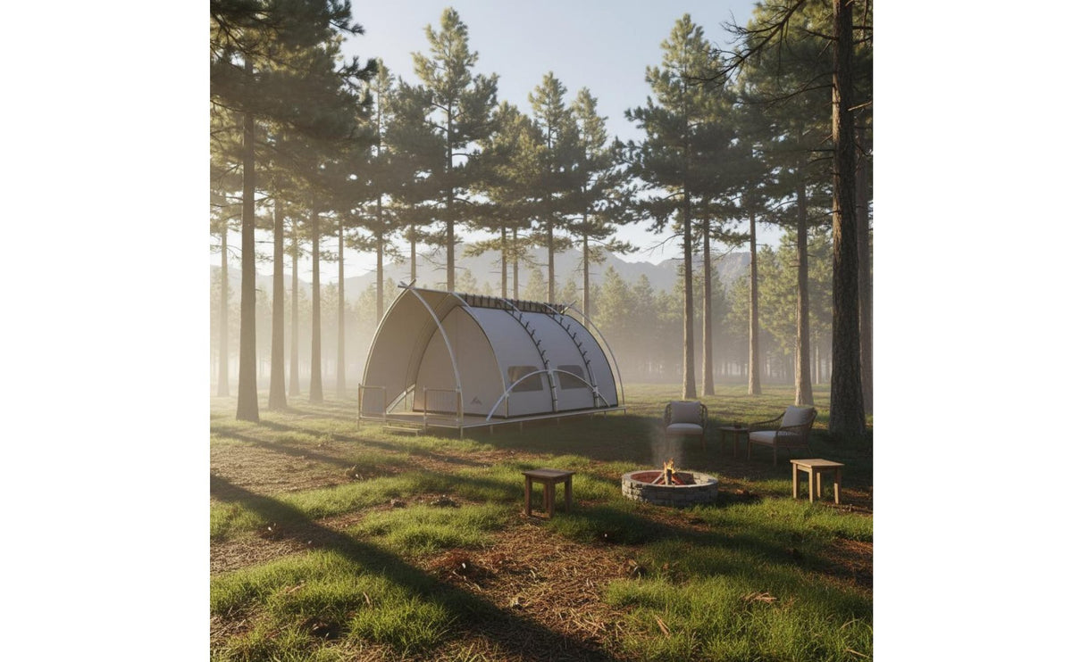 Outdoor Camping Villa Waterproof Steel Frame Tent House Water Repellent Luxury Cabin Tent for Campsite Managers, Hoteliers, Campsites