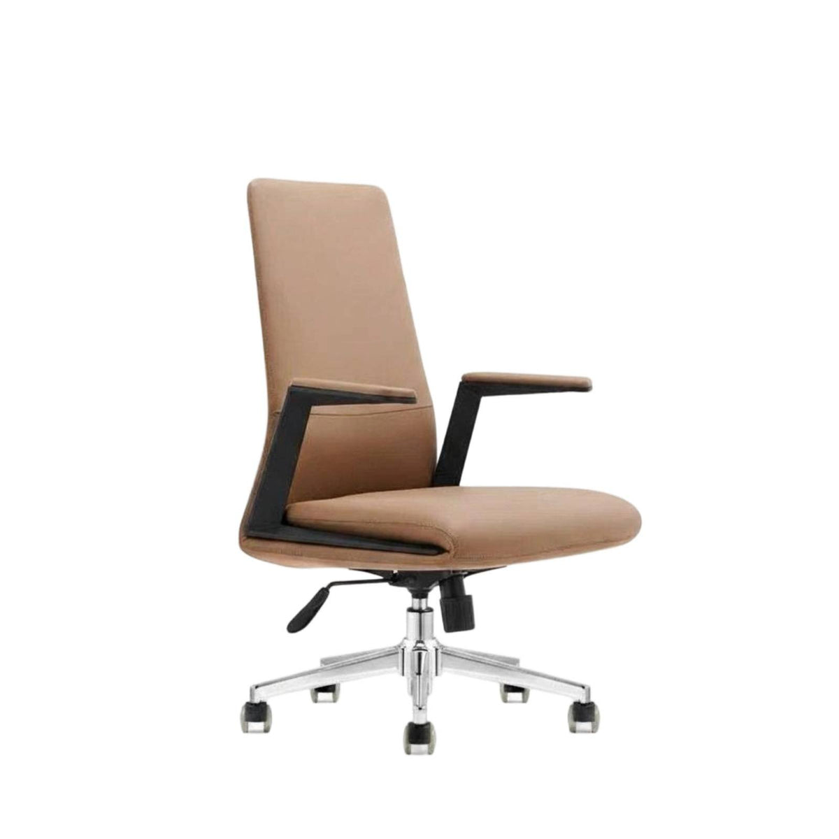 Ergonomic Rolling Seat Height Adjustable Highspine Support Rotating Chair With Armrests sturdyDuty Base for Conference Room