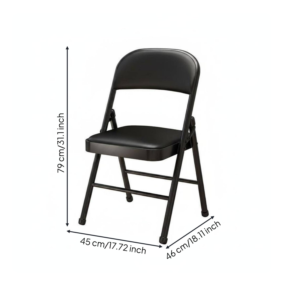 Lightweight Portable Folding Chair High Weight Capacity Collapsible Chair Long-Lasting for Camping