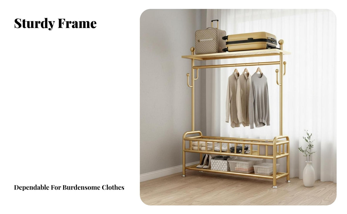 unrestrictedstanding Rolling Garment Rack with Shelf Minimalist Design Clothes Rail Easy Assembly Clothing Organizer sturdy Duty for Homeowners, Students, Renters, Balcony, Dorm Room, Entryway