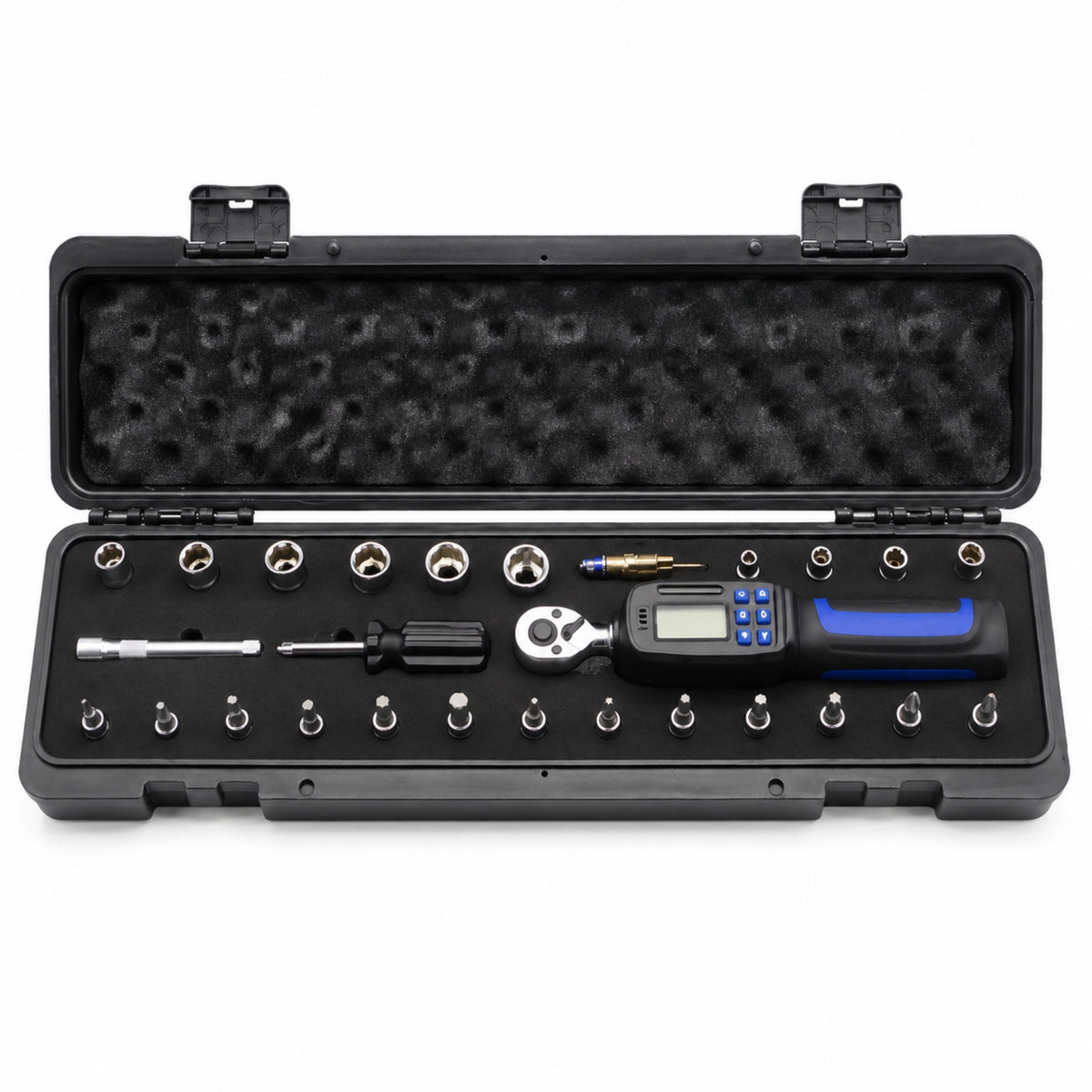 1/4-Inch Drive Digital Force Wrench Compact Force Wrench with Case High Precision Tool Backlit for DIYers, Workshop