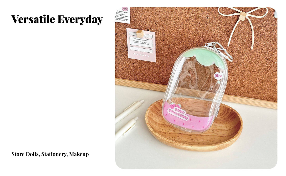 Dustproof PVC Doll Display Bag Multi-Functional Clear Doll Display Bag Portable Design for Collectors, Kids, On The Go, Backpack Decoration