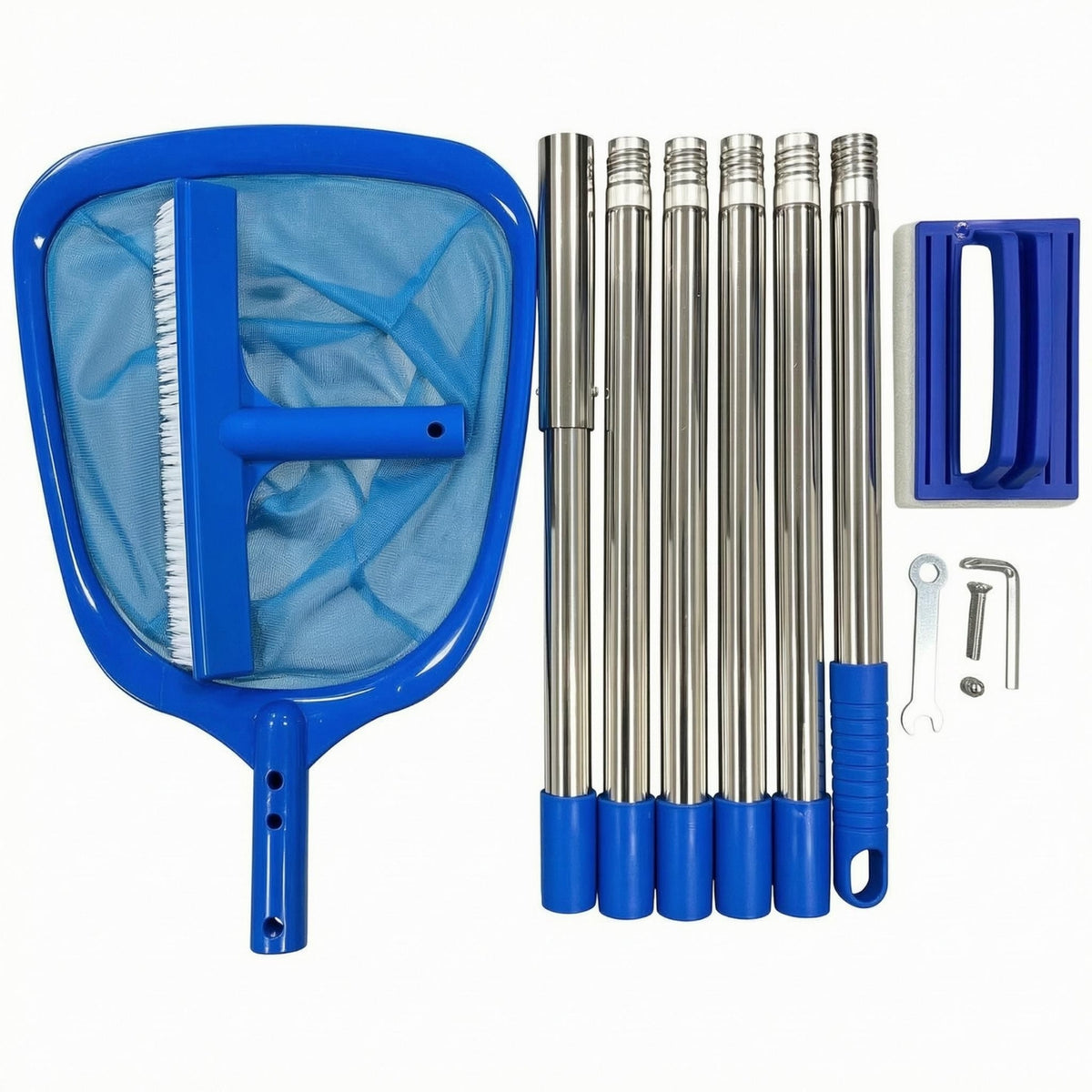 Leaf Skimmer Net Set Easy to Use Pool Brush Set Heavy Duty for Debris Removal