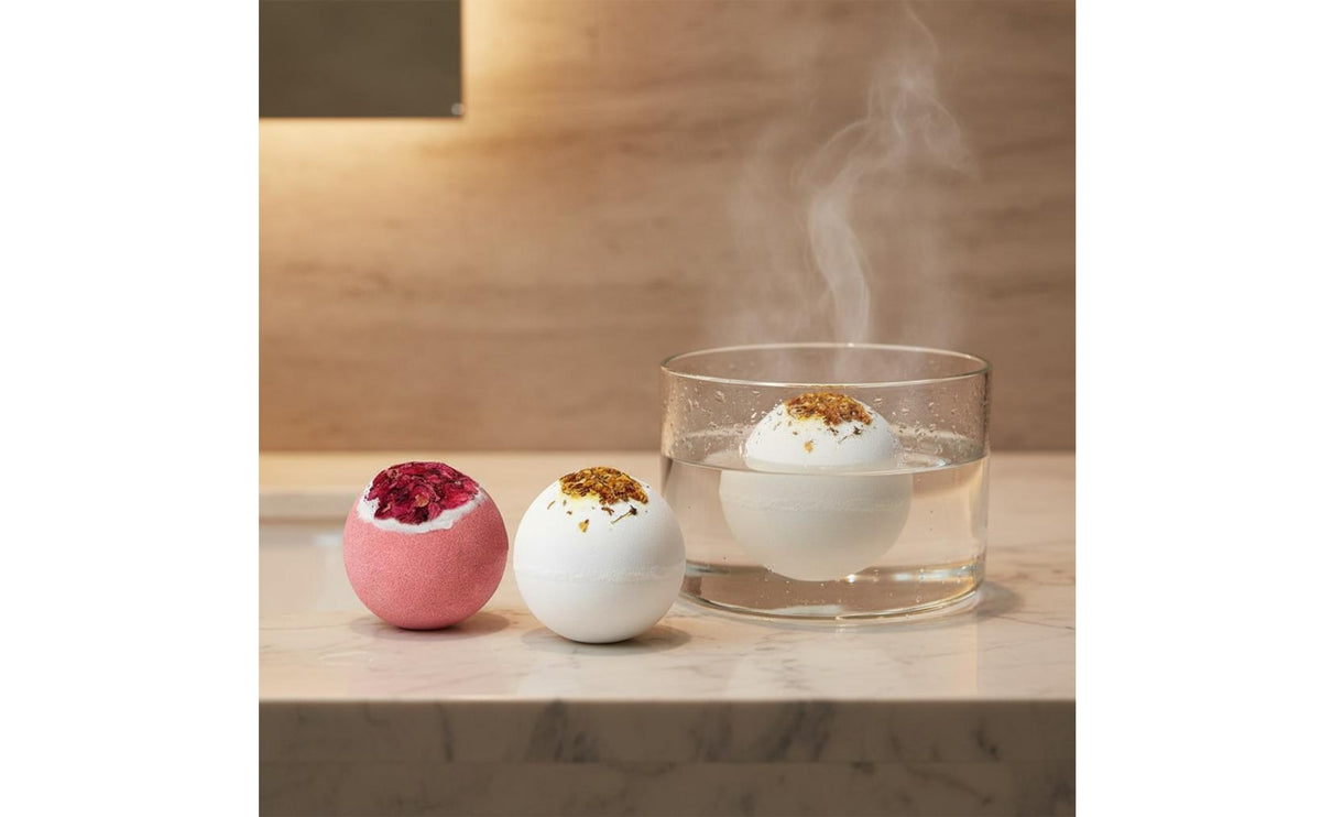 12 Pieces Natural Plant Extracts Floral Bath Fizzer Gift Box Skin Nourishing Essential Oil Bath Ball Long-Lasting Fragrance for Women, Spa