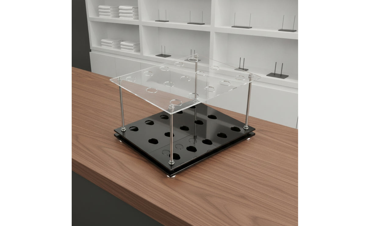Acrylic Golf Club Rack Double-Layer Golf Club Display Stand Wear-Resistant Sports Equipment Anti-Slip for Golfers, Practice Rooms, Simulator Areas