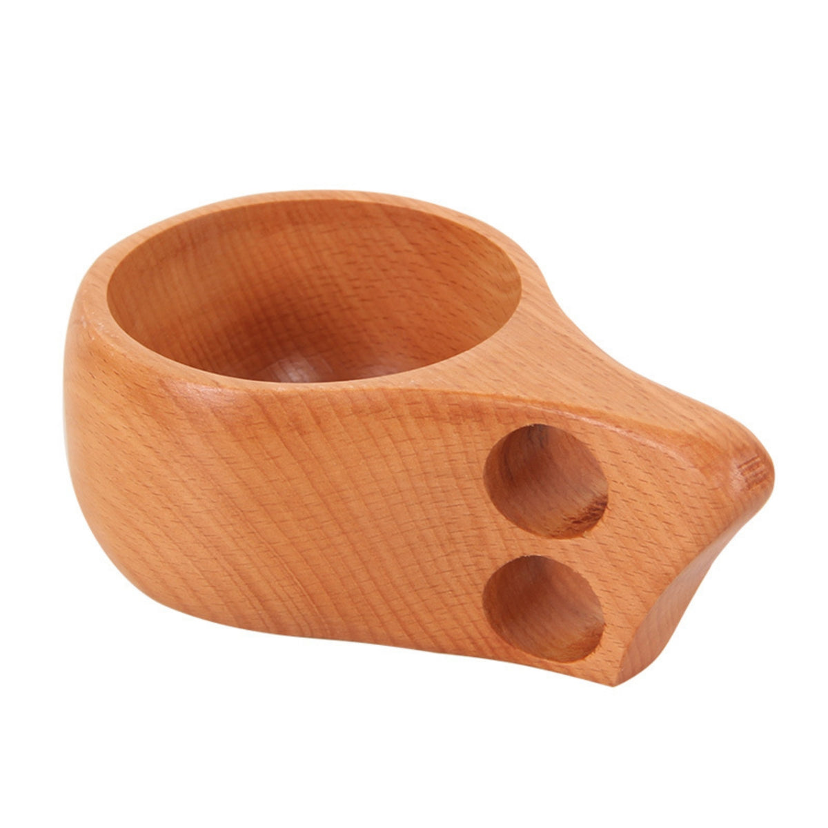 Beech Wood Cup Handheld Wooden Mug Cup with Handle Lightweight Elegant for Travel