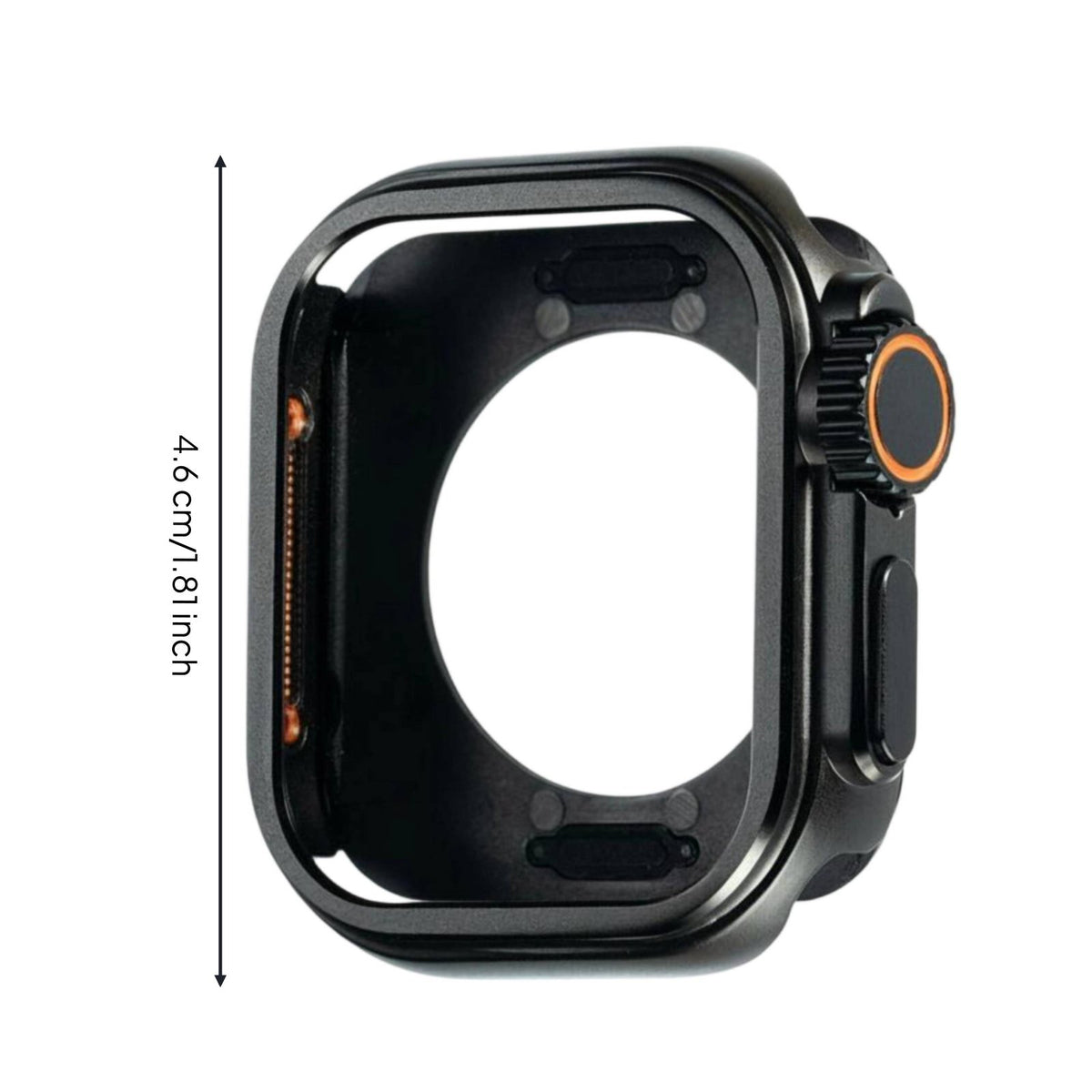 Full Body Protection Rugged Watch Conversion Case Long-Lasting Zinc Alloy Watch Frame Scratch Resistant Smartwatch Replacement Frame Shockproof for Outdoor Enthusiasts, Athletes, Sports, Gym