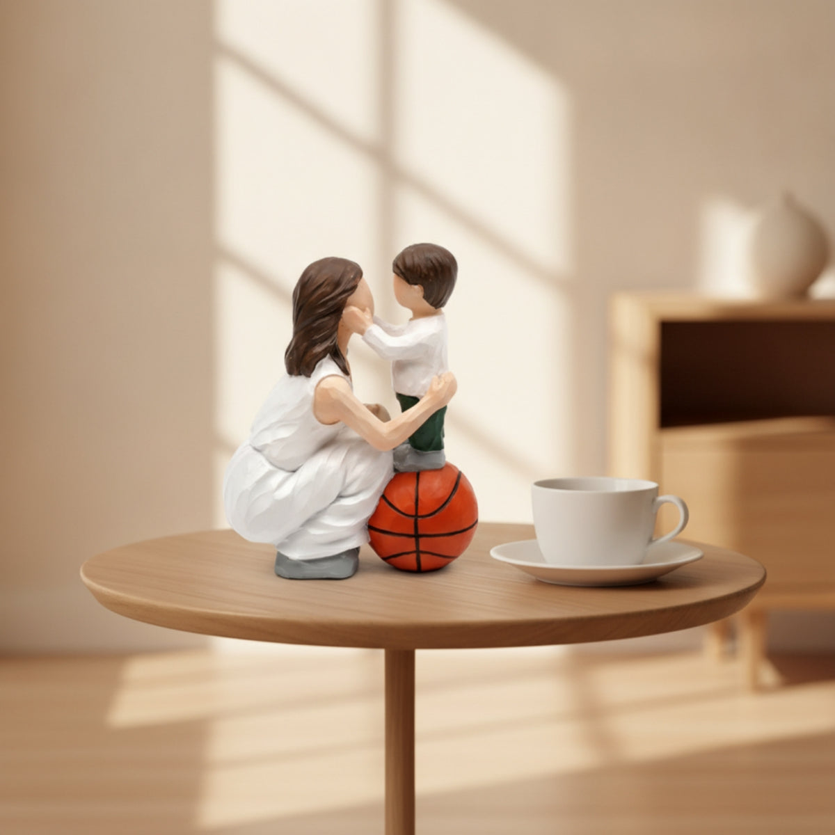 Family Figurine Minimalist Family Sculpture Faceless Resin Figurine for Shelf, Desk, Mantel