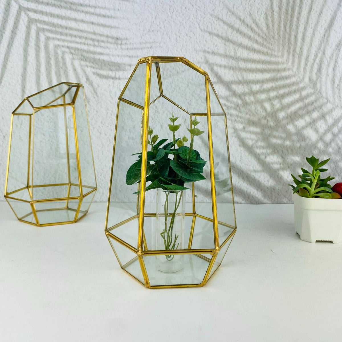 Geometric Glass Terrarium Modern Design Glass Terrarium Nordic Design Micro-Landscape Box for DIY Crafters, Desktop, Wedding, Bookshelf