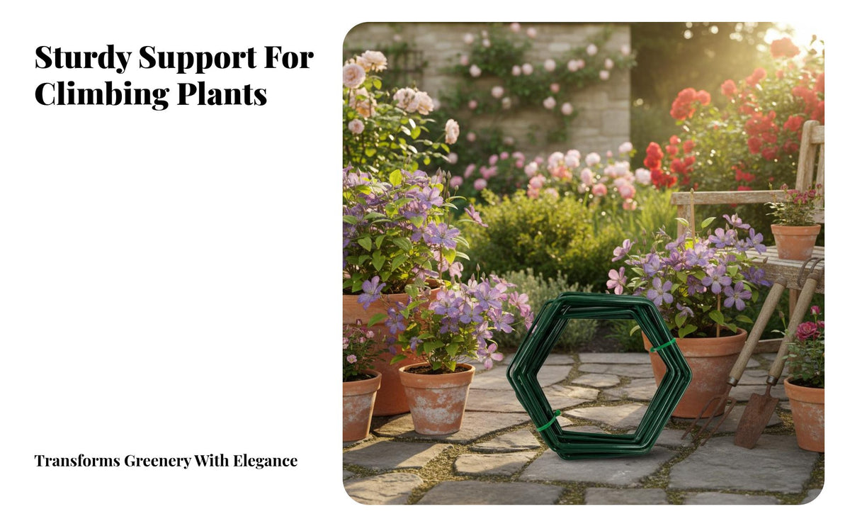 18 Pieces Hexagonal Plant Trellis Sturdy-Duty Hexagon Wall Trellis Metal Climber Climbing Frame DIY Undertaking Geometric Plant