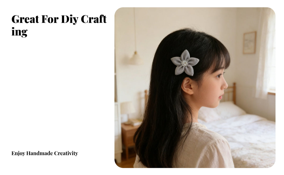 3D Gauze Material Flower Sew-on Five-Petal Flower Craft Embellishments for DIY Enthusiasts, Seamstresses, Clothing Decoration, Costume Making