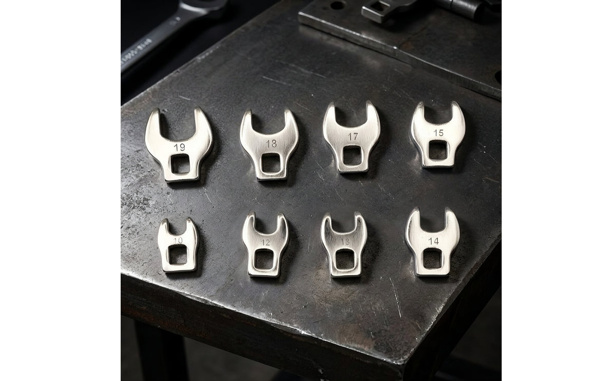 8 Pieces Open End Wrench Head Heat-Treated Crowfoot Wrench Heat-Treated Wrenches for Mechanics, Automotive Repair