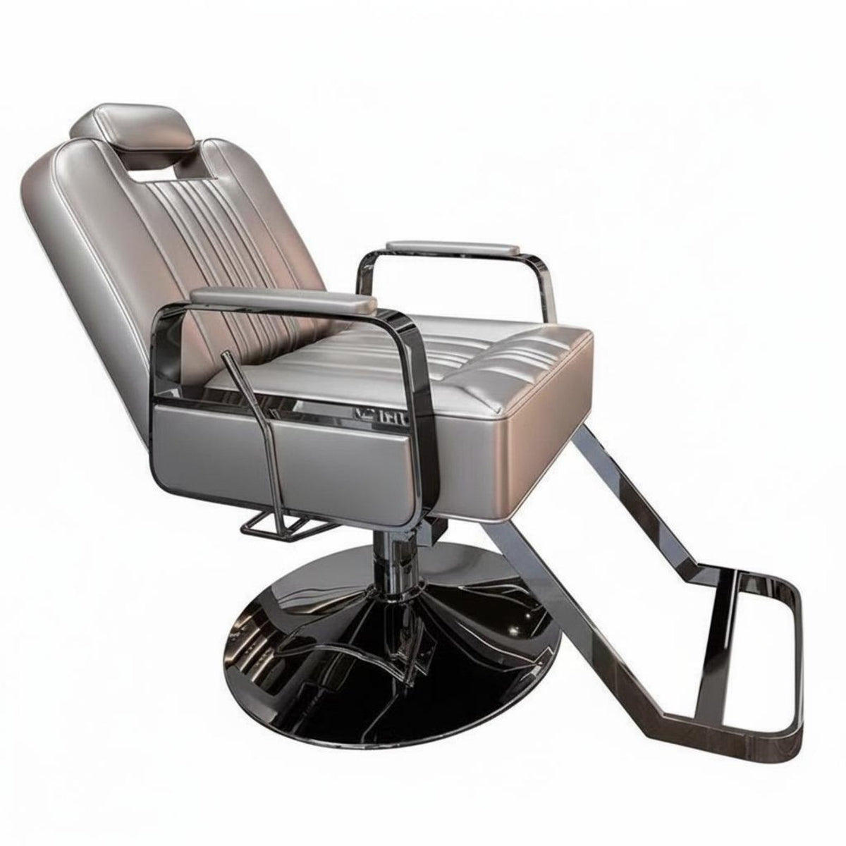 Hydraulic Reclining Barber Chair Adjustable Height-Adjustable Purpose Salon Chair PU Leather Upholstery Commercial Furniture for Barbers