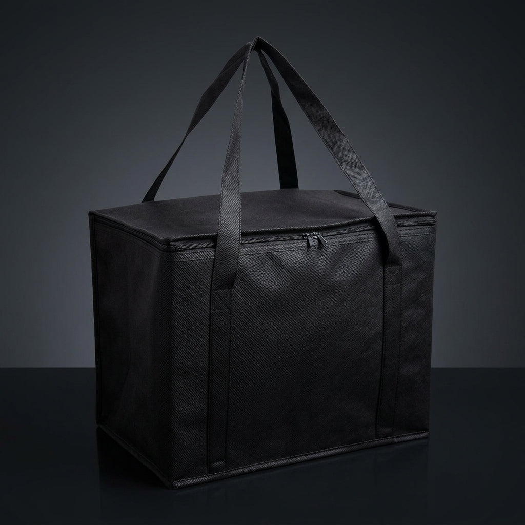 Cool Bag and Insulated Box for Hot Cold Food, Large 30*25*25cm Cool Box for Shopping Bags, Foldable Food Delivery Bag, Handheld Delivery Bag