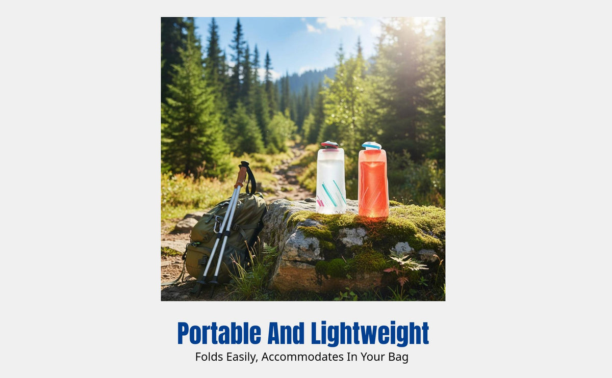 Outdoor Portable Foldable Water Bag, Large Capacity Leak-Resistant Soft Pouch for Hiking Camping Events