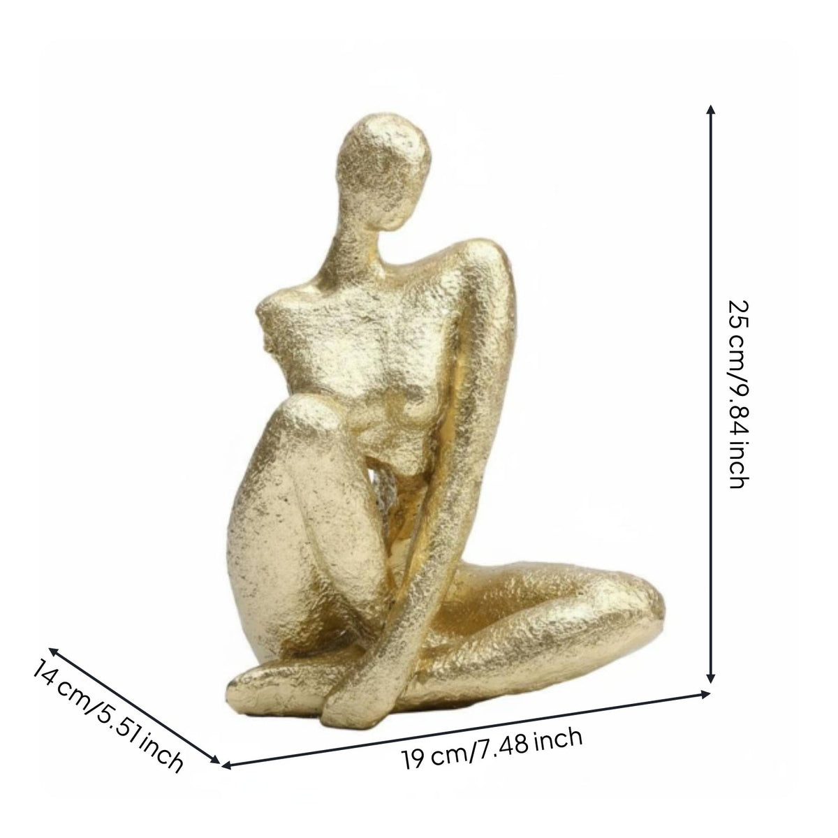 Abstract Human Statue Fine Workmanship Modern Art Statue Textured Surface