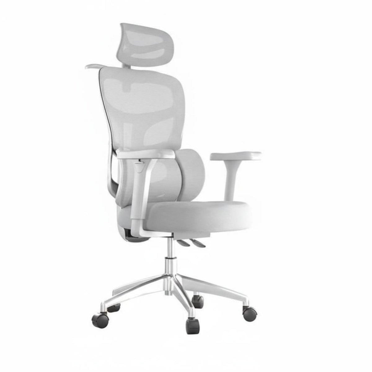 Lumbar Support Ergonomic High-Back Mesh Chair Adjustable Armrests Ergonomic Mesh Chair with Headrest 360-Degree Swivel Office Furniture Reclining Function for Remote Workers, Gamers, Students, Gaming Setup, Study Room