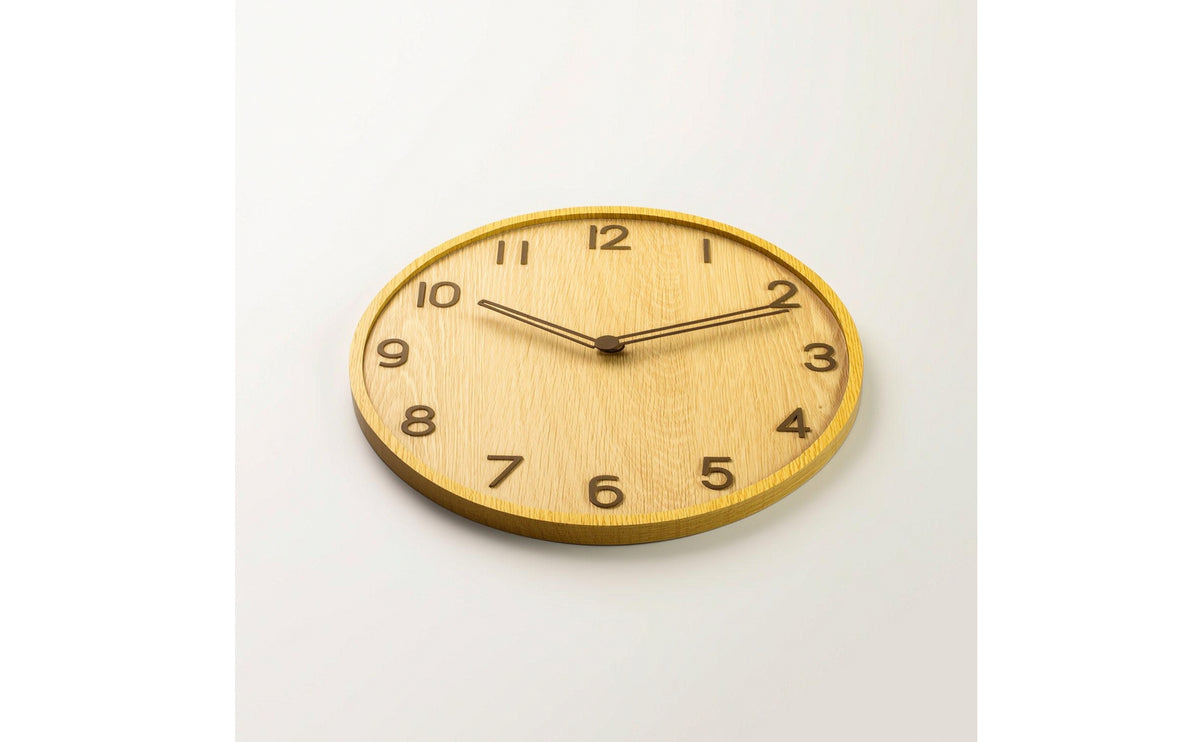 Clock with 3D Numerals Easy-to-Read Frameless Wall Clock Sleek for Bedroom