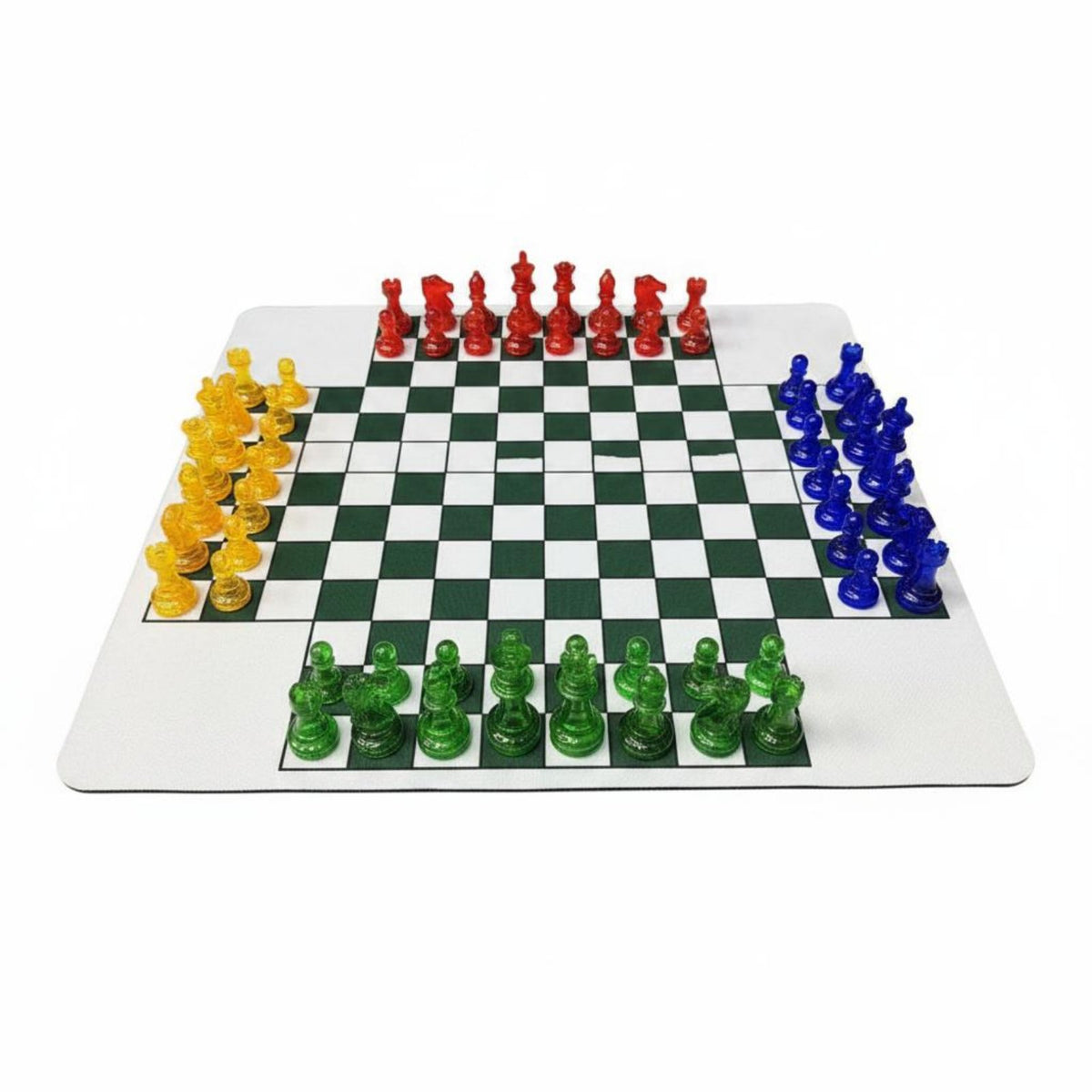 Chess Set 49 Mm King Height 4 people Chess Set Portable for Tabletop