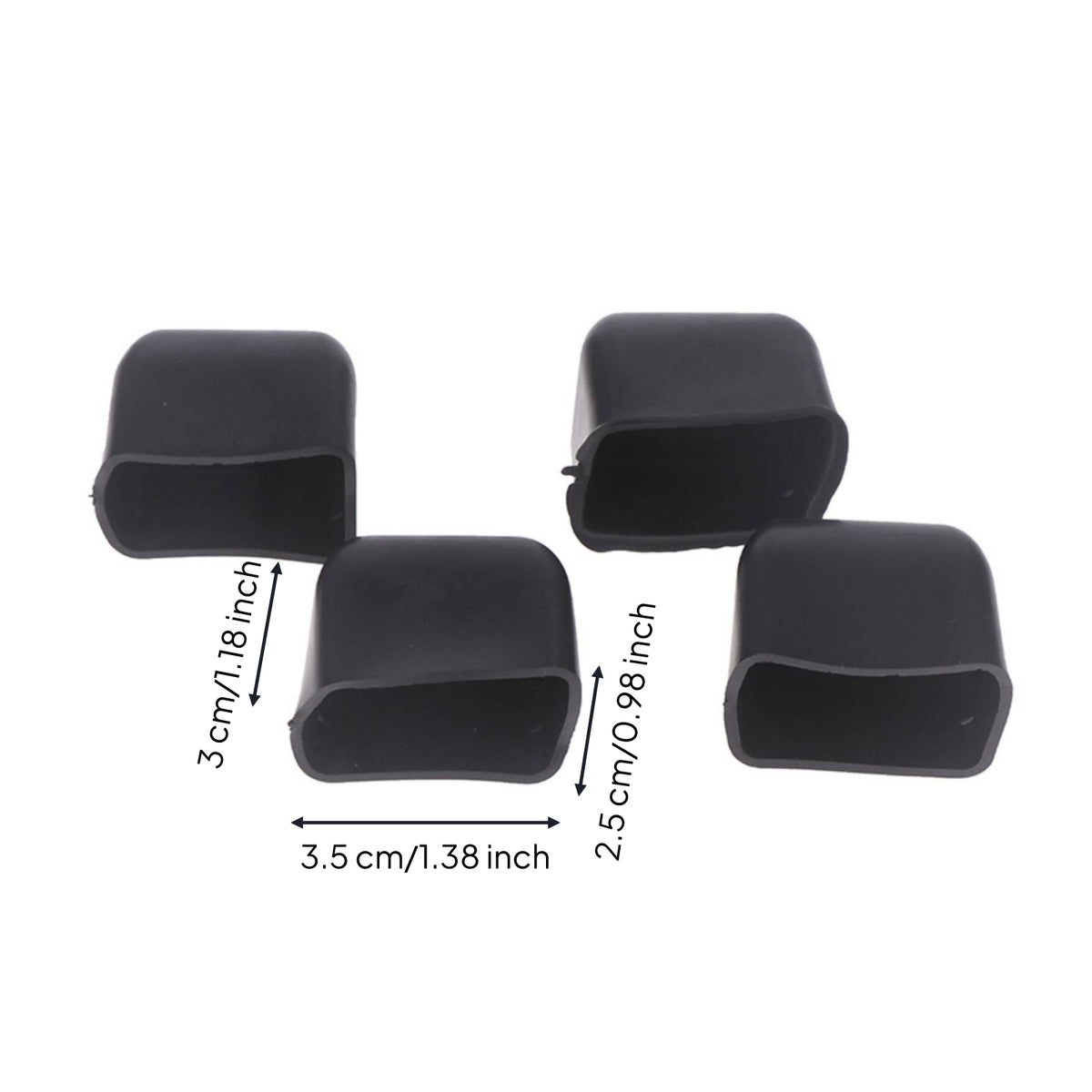 4 Pieces Crossbar End Flexible Cap Rubber End Protectors Pliable Accessories for Luggage Rack