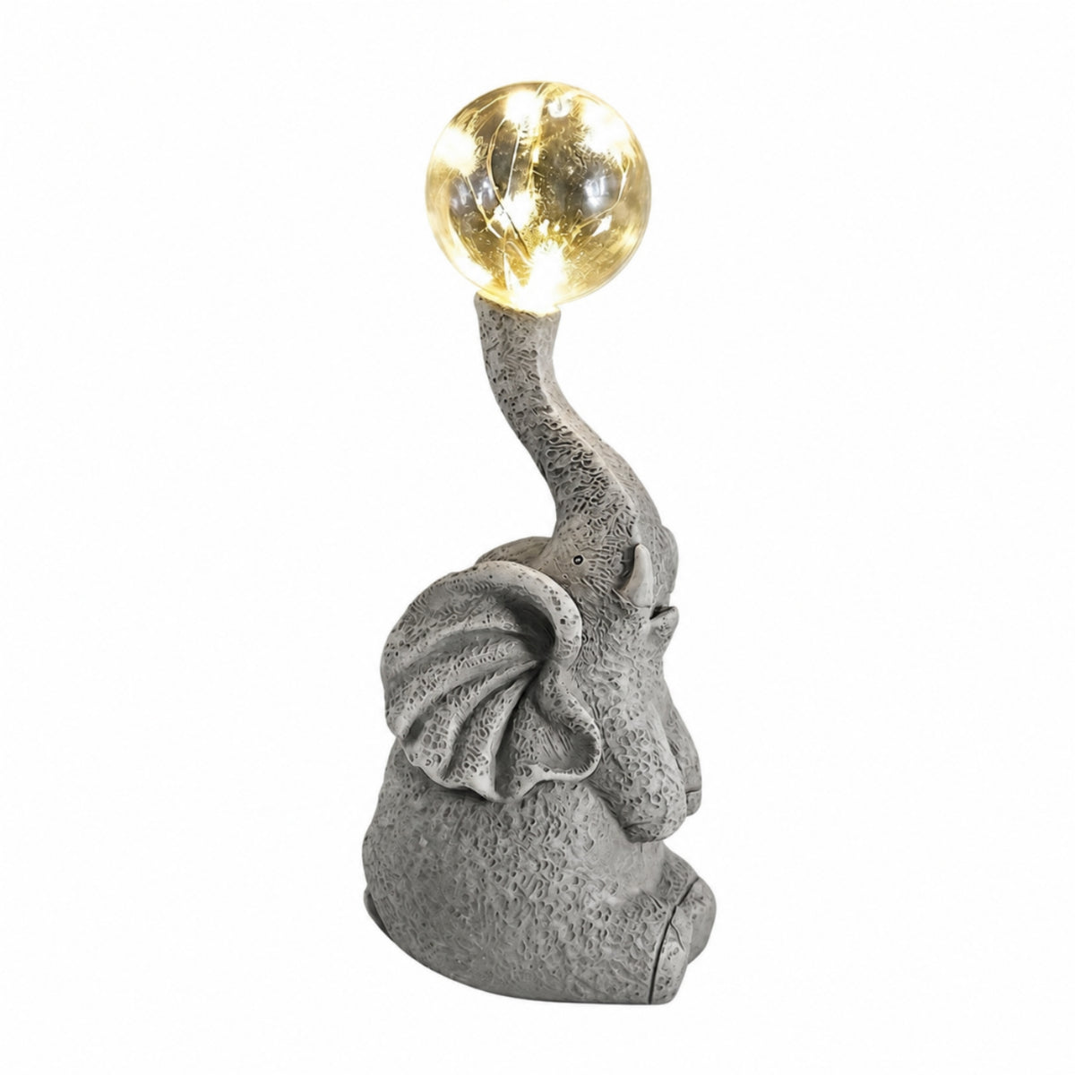 Elephant Statue with Ambient Elephant Lamp Whimsical Ornament for Entryway Table