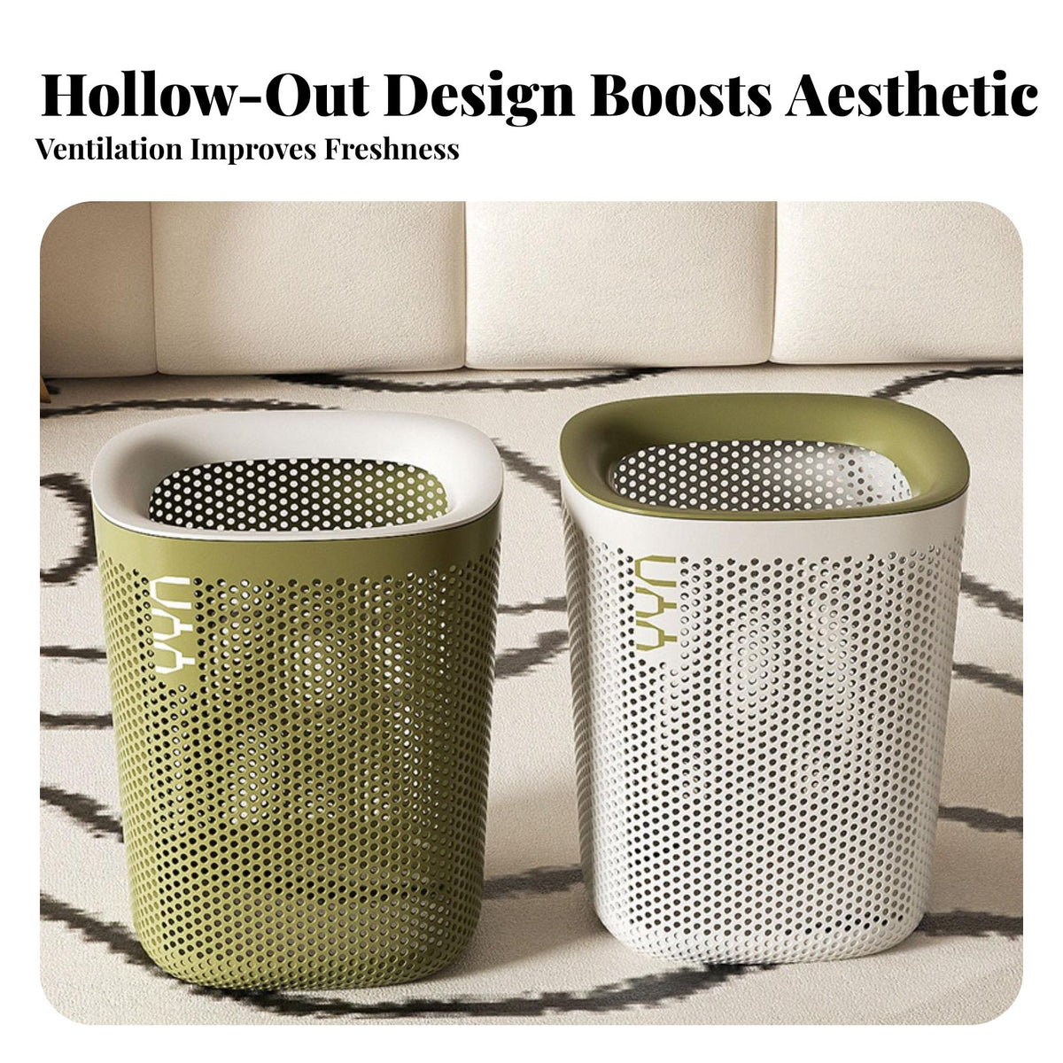 Hollow Trash Can Accessible Top Lidless Garbage Can Plastic Office Bin Stylish Design Mesh Waste Basket Minimalist