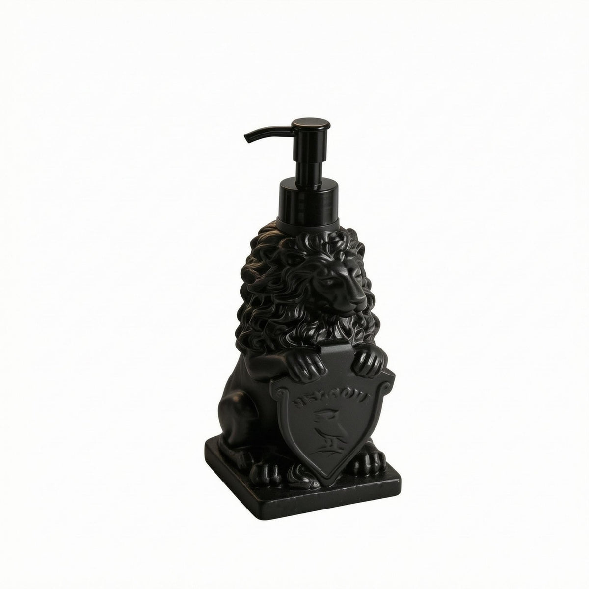 Guard Front Panel Lion-Shaped Dispenser Embossed Mane Tabletop Dispenser Curved Spout Pump Bottle