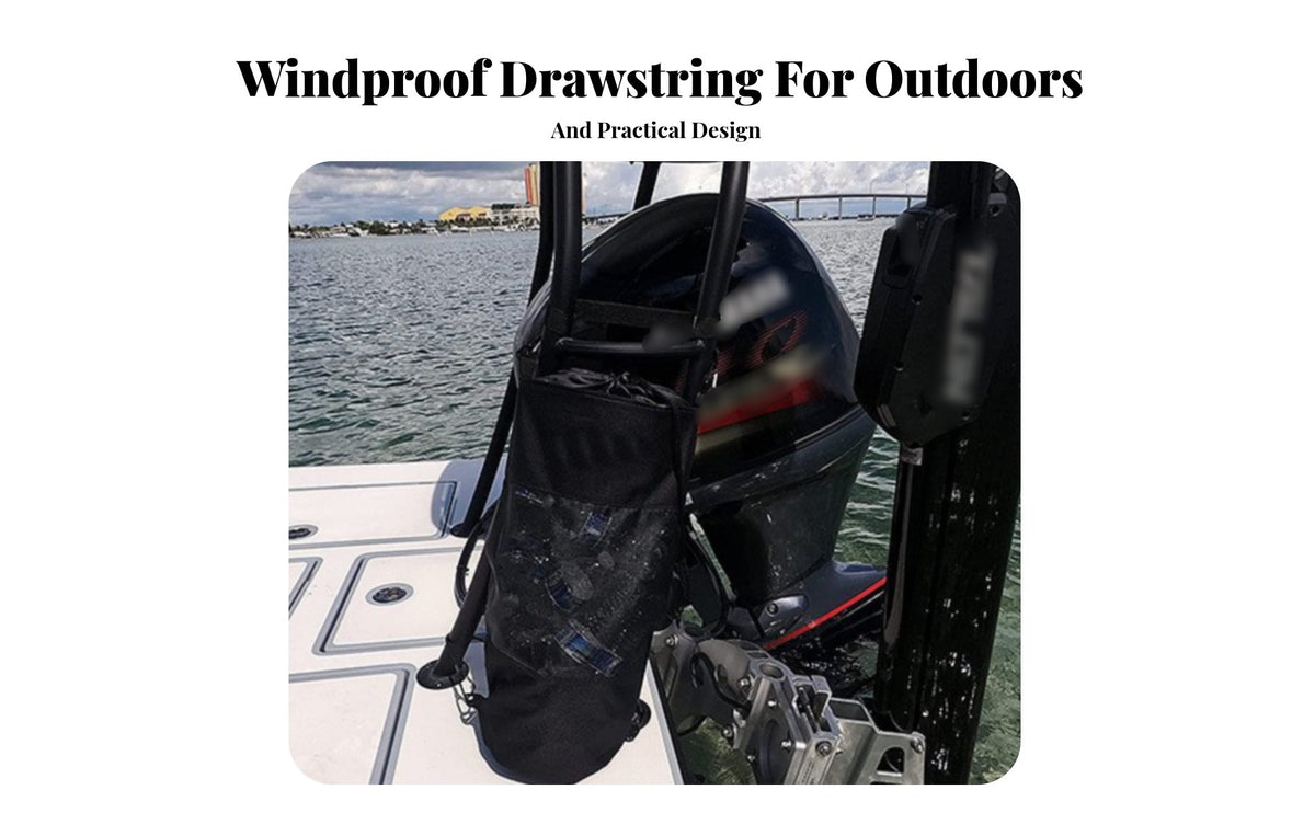 Boat Waste Bag Trash Bag Drawstring Closure Hanging Boat Garbage Container for Boaters, Fishermen, Boating, Fishing