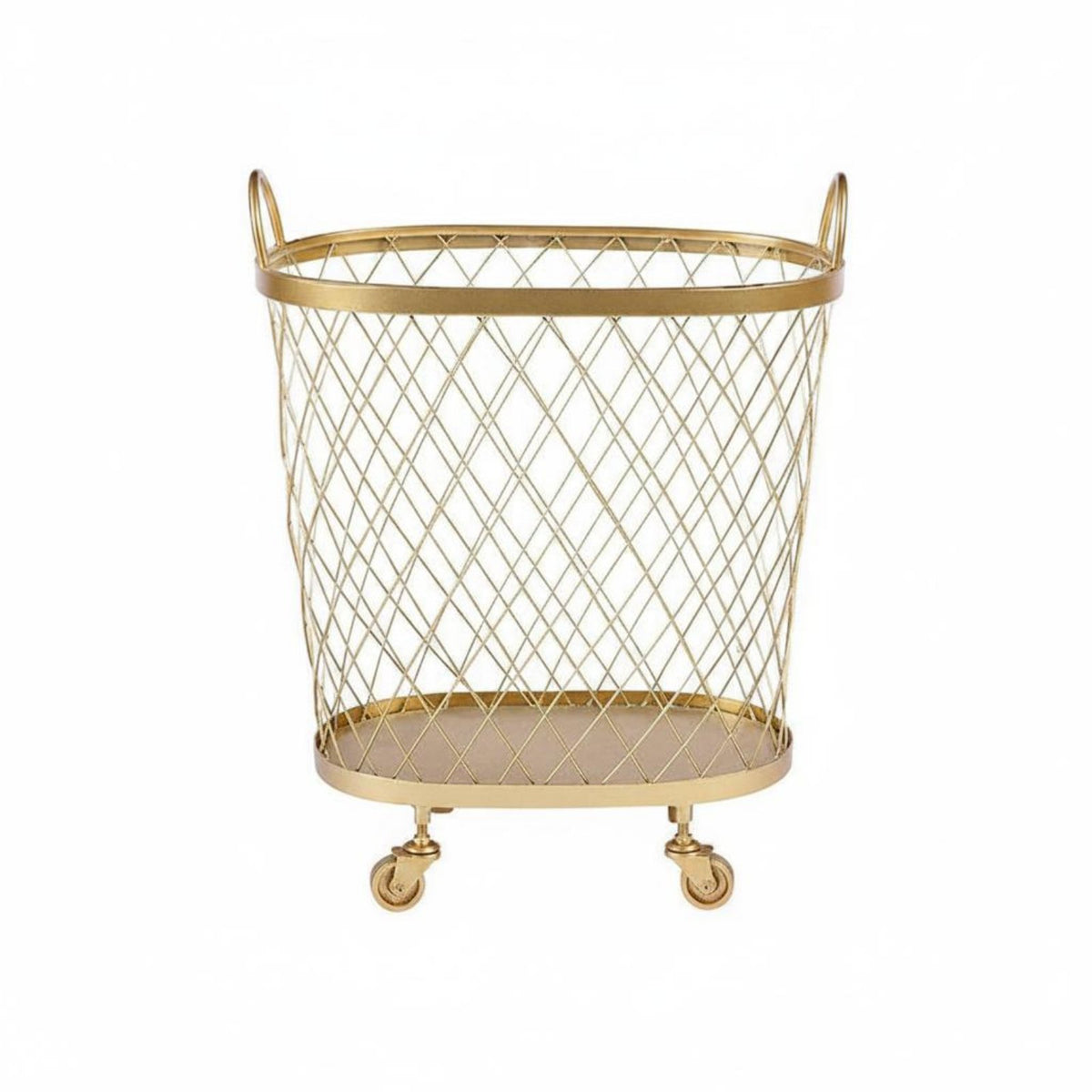Wire Laundry Basket Large Capacity Rolling Laundry Hamper Breathable Household Storage for Washroom, Bedroom