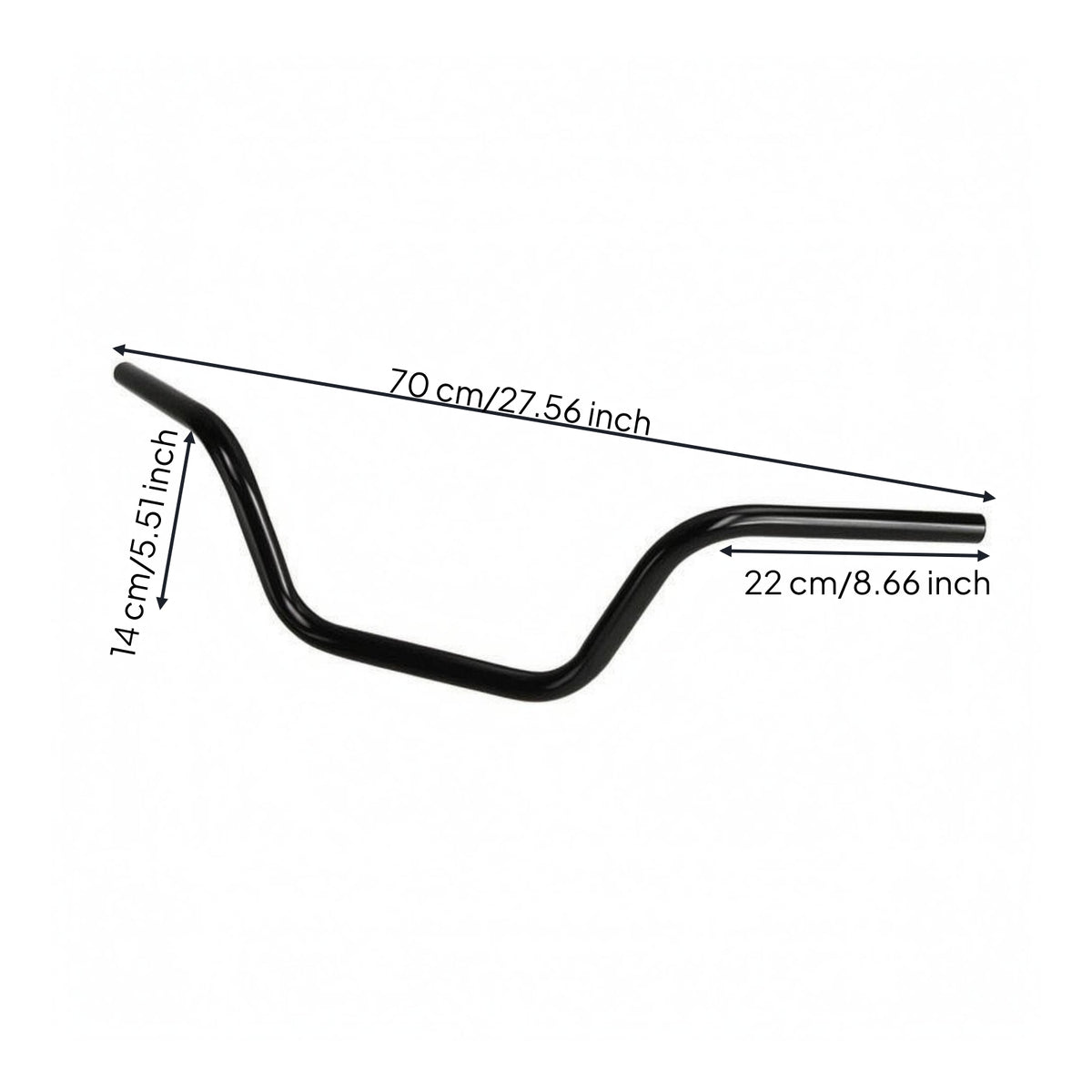 22 Mm Grip Retro Motorcycle Handlebar 70 Cm Length Curved Motorcycle Handlebar Chrome Vehicle Part Aftermarket