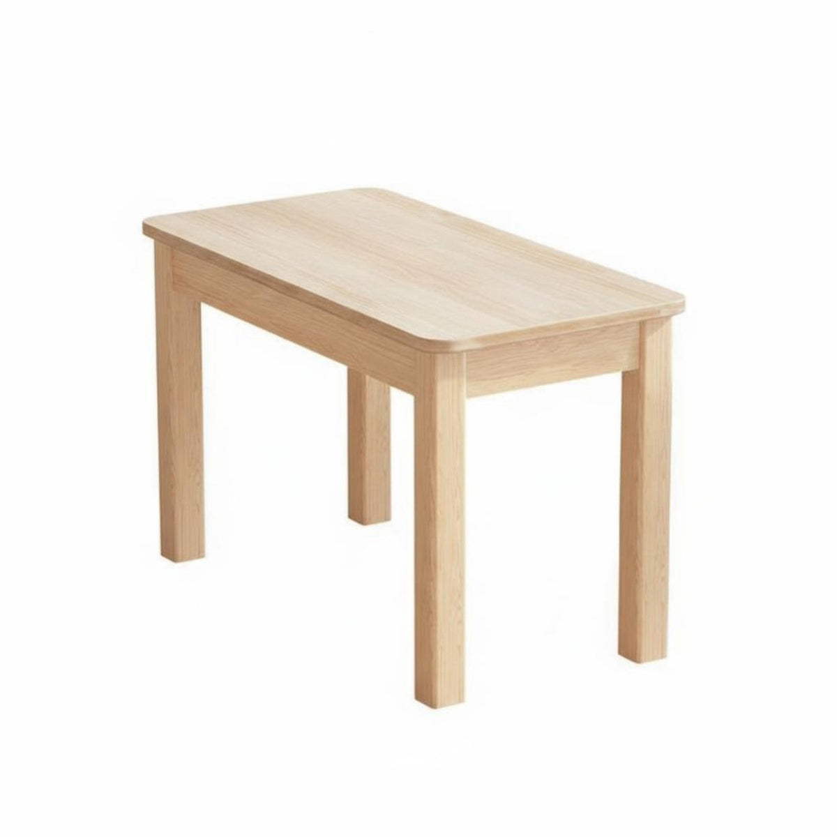Solid Wood Construction Square Accent Table with Shelf Space-Saving Design 2-Tier Square Stand Small Footprint Nightstand Accessible Storage for Apartment Dwellers, Homeowners, Students, Living Room, Balcony, Bedroom, Office