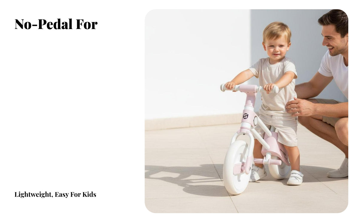 Lightweight Design Balance Bike Shock-Absorbing EVA Tires Kids Balance Bike Adjustable Seat & Handlebars Kids Walking Bike Non-Slip Grips for Beginners, Preschoolers, Outdoor, Indoor, Playground, Backyard