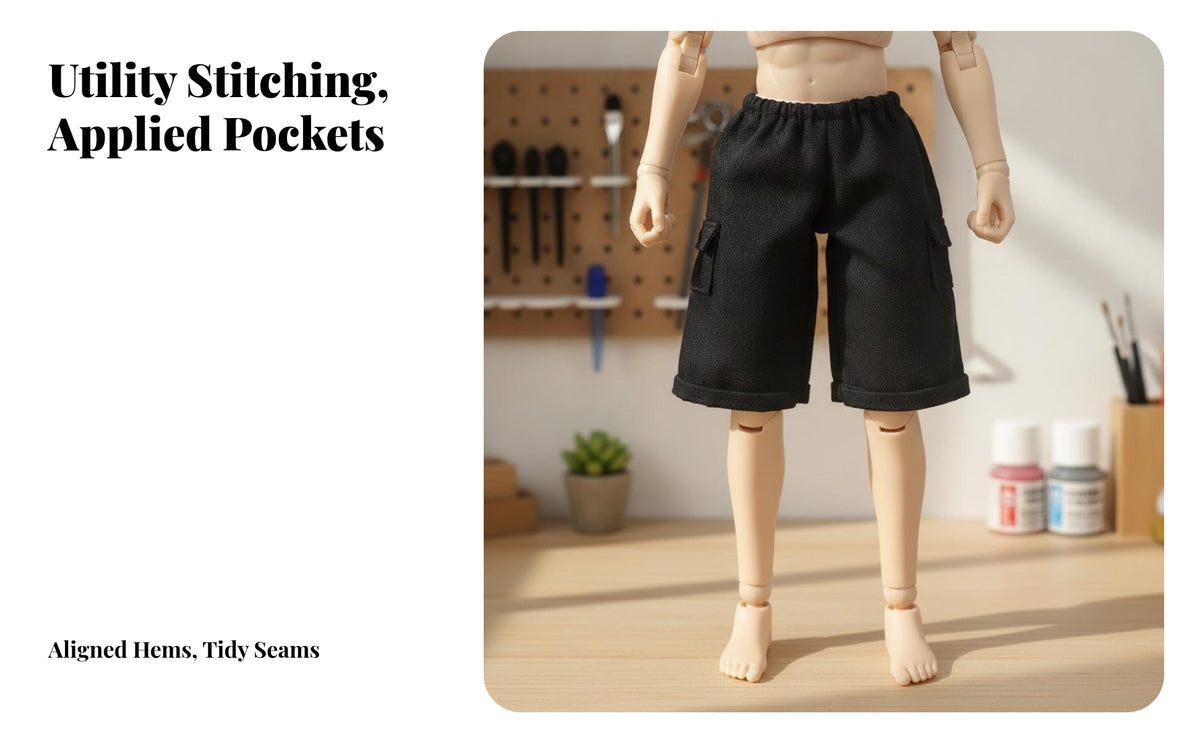 Miniature Shorts with Utility Pockets