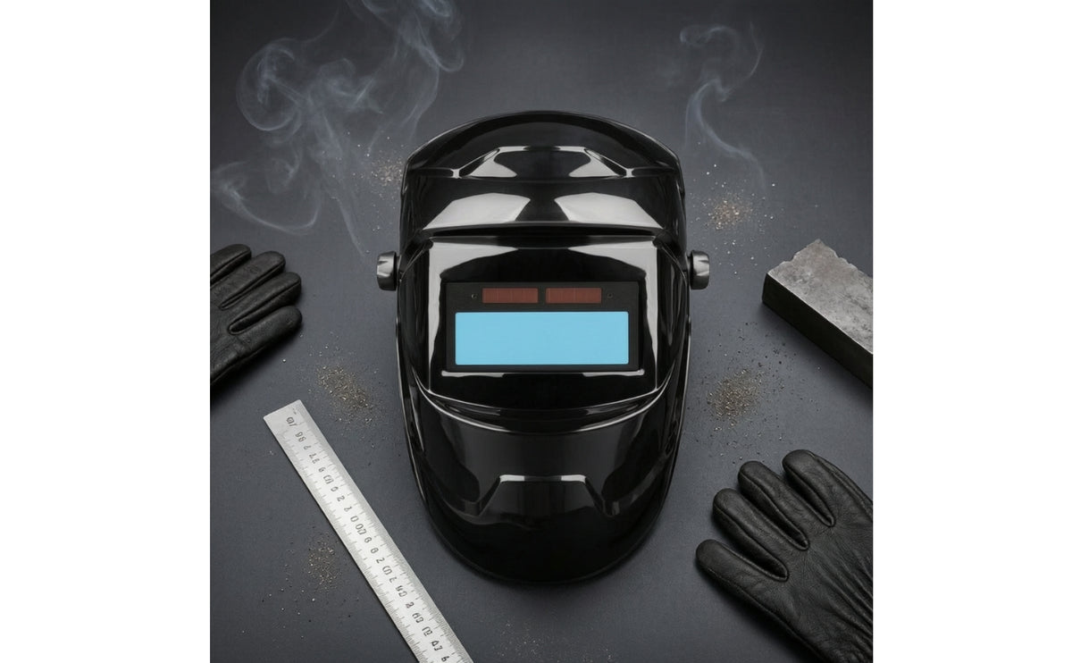 Auto Darkening Welding Helmet with Hard Cover and Full-Coverage Face Shield